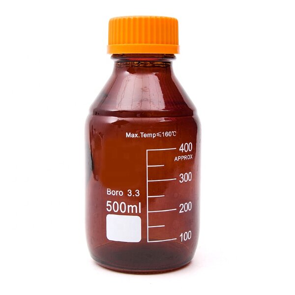 Reagent Bottle Factory - 500ml Amber Borosilicate Glass OEM