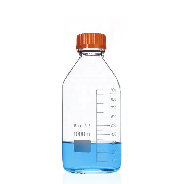 Reagent Bottle Manufacturer - Orange Screw Cap Glass with Scale