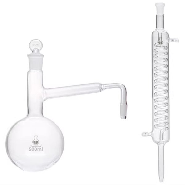 Distilling Apparatus Factory - 500ml Round Bottom Flask with Condenser