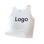 Crop Top Supplier - OEM Custom Logo Ladies Cotton Knitted