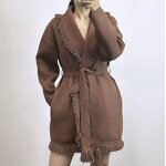 Cardigan Supplier - OEM European American Wool Blend Tassel