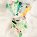 Summer Socks Supplier - OEM Fancy Multicolor Transparent Cotton