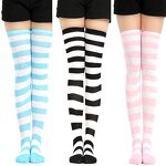 Thigh High Socks Supplier - OEM Fashion British Wind Stripe Sexy