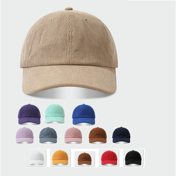 Baseball Cap Manufacturer - OEM Unisex Corduroy 3D Embroidered Logo