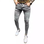 Jeans Manufacturer - OEM Elastic Slim Men's Solid Color Trousers