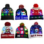 Christmas Hat Manufacturer - OEM Santa Soft Knitted LED Light