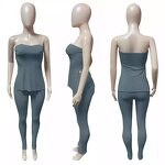 Outfits Set Factory - OEM Summer Party Club 2 Piece Ribbed