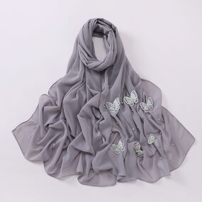 Hijab Factory - OEM Rhinestone Chiffon Pearl Malaysia Tudung