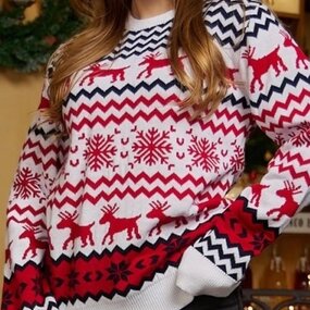 Christmas Sweater Manufacturer - OEM Wholesale Unisex Ugly Jacquard
