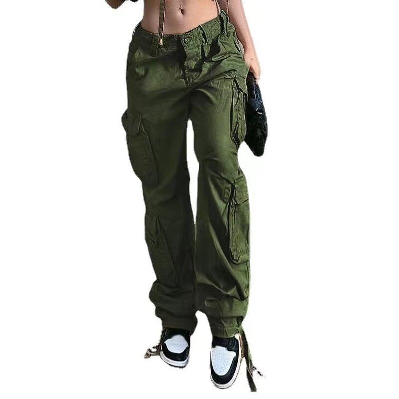Cargo Pant Supplier - OEM Custom Vintage Pockets High Waist