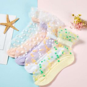 Ankle Socks Factory - OEM Summer Spring Silk Glitter Star