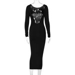 Bodycon Dress Factory - OEM Full Long Sleeve Tight Pencil Maxi