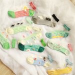 Summer Socks Supplier - OEM Fancy Multicolor Transparent Cotton