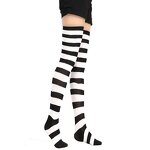 Thigh High Socks Supplier - OEM Fashion British Wind Stripe Sexy