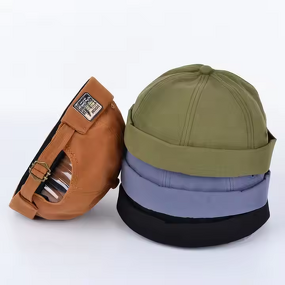 Beanie Cap Factory - OEM Leon Vintage Leather Strap Cap