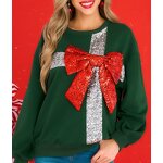 Christmas Hoodie Supplier - OEM Glitter Bow Women's Clothing