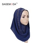 Chiffon Scarf Supplier - OEM Women's Soft Islamic Shawls Rhinestone