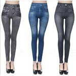 Leggings Manufacturer - OEM Winter Thicken Imitated Jeans Fitness