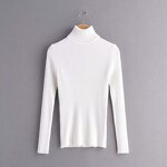 Sweater Supplier - OEM Custom Women Turtleneck High Neck Cotton