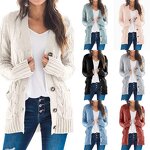 Cardigan Manufacturer - OEM Women's Pockets Loose Casual Open