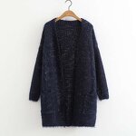 Cardigan Supplier - OEM Hot Sale Soft V-neck Knitted Mid-length
