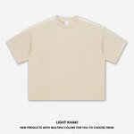 T-Shirt Supplier - OEM Heavyweight Blank Drop Shoulder Crop