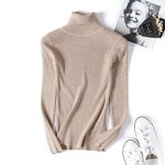 Sweater Supplier - OEM Custom Women Turtleneck High Neck Cotton