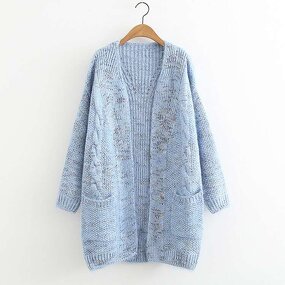 Cardigan Supplier - OEM Hot Sale Soft V-neck Knitted Mid-length