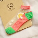 Summer Socks Supplier - OEM Fancy Multicolor Transparent Cotton