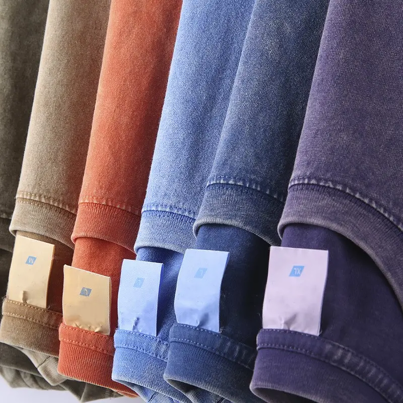 T-Shirt Manufacturer - OEM 100% Cotton Acid Washed Stone Print