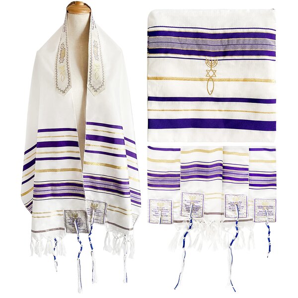 Prayer Shawl Factory - OEM Large Israeli Talit 10 Color Polyester