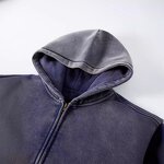 Zip Hoodie Manufacturer - OEM High Quality Acid Wash Distressed