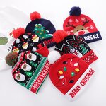 Christmas Hat Manufacturer - OEM Santa Soft Knitted LED Light