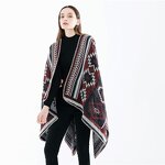 Poncho Shawl Supplier - OEM Multi Color Winter Thick Bohemia