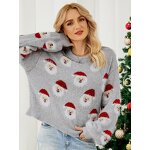 Christmas Pullover Supplier - OEM Fall Winter Casual Jacquard Chunky