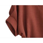 Blouse Manufacturer - OEM Women's Linen Tunic V Neck Big Bow