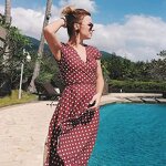 Dress Factory - OEM Summer Casual Polka Dots Split Elegant