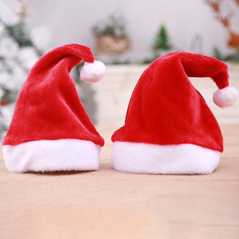 Santa Hat Supplier - OEM Light-Up Xmas Plush Beanies Decoration