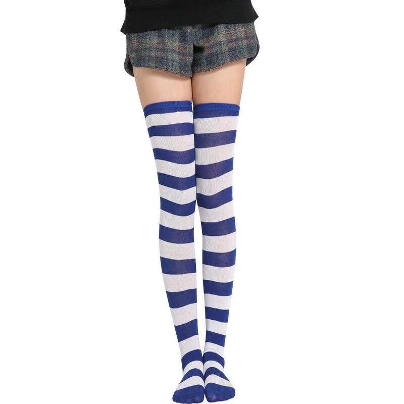 Thigh High Socks Supplier - OEM Fashion British Wind Stripe Sexy