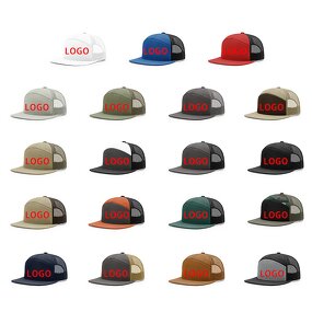 Trucker Hat Manufacturer - OEM Cross-border 7-piece Flat Brim Mesh