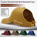 Ponytail Baseball Cap Manufacturer - OEM Washed Vintage Distressed Duckbill