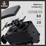 Stage Monitor Manufacturer - OEM 600W RMS Double 8" Floor Monitor