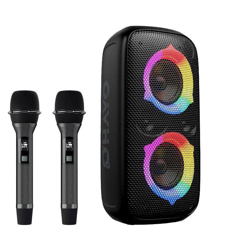 Party Box Speaker Manufacturer - OEM 80W Karaoke with Wireless Mics