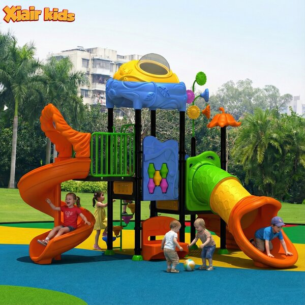 Heavy Duty Playground Factory - Large Slide Swing Climbing Net Adventure Tower