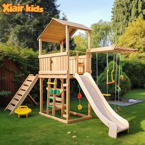 Children's Play Swing Factory - Customize Wooden Playground Equipment Slides Set