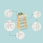 Baby Feeding Table Factory - Wooden Safety High Chair Foldable with Ladder