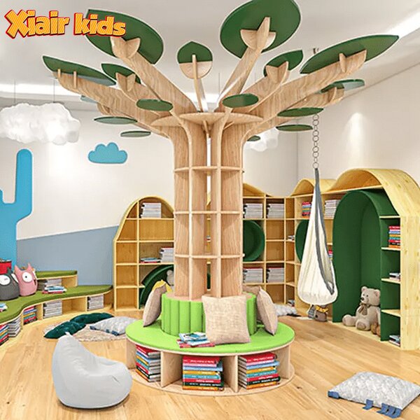 Toddler Furniture Set Factory - Montessori Reading Tree Bookshelf Room Daycare