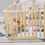 Foldable Playpen Factory - Modern Wooden Daycare Nursery Baby Activity Center