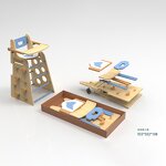 Baby Feeding Table Factory - Wooden Safety High Chair Foldable with Ladder