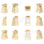 Baby Feeding Table Factory - Wooden Safety High Chair Foldable with Ladder